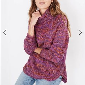 Madewell Multicolored Zip Turtleneck Sweater